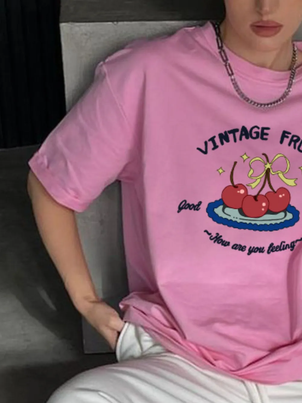 Plus Size Fruit Graphic Round Neck T-Shirt, image 8