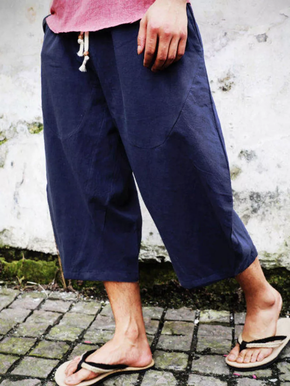 Men's Plus Size Loose Fit Cropped Pants, image 5
