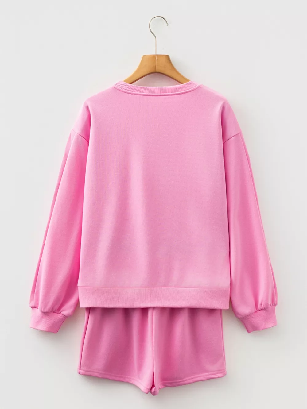 Bow Embroidered Sweatshirt and Shorts Set, image 5