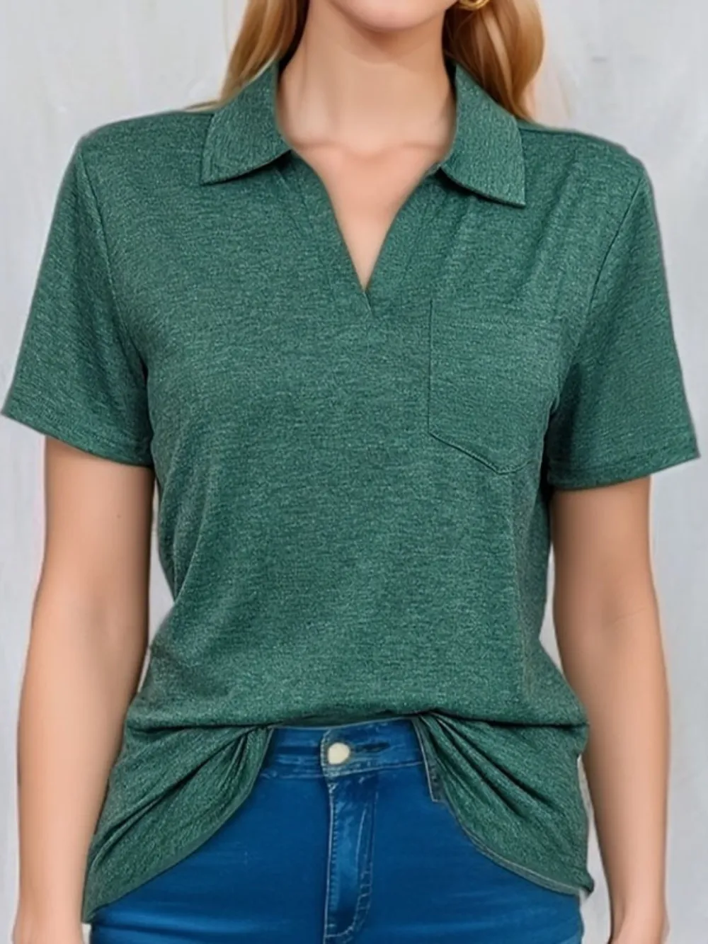 Johnny Collar Short Sleeve Top, image 9