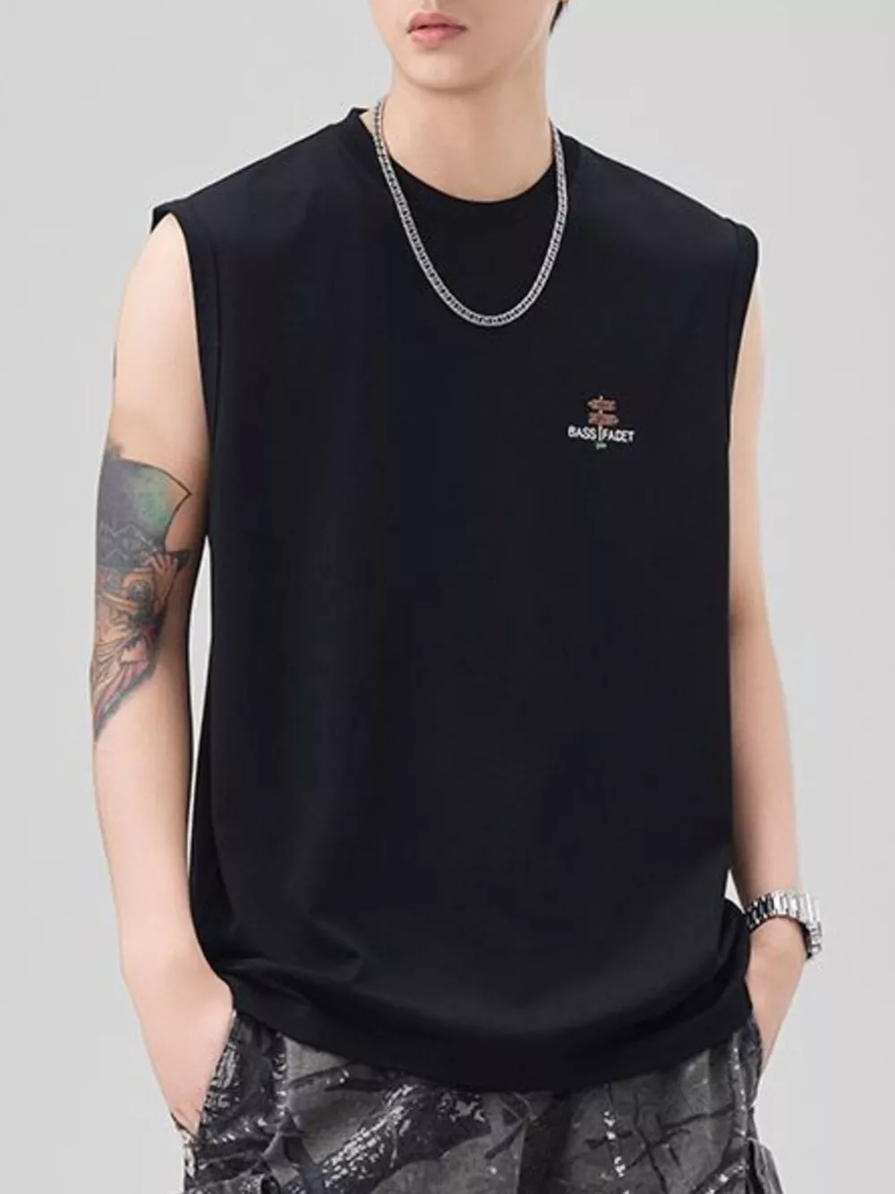 Men's Plus Size Round Neck Tank
