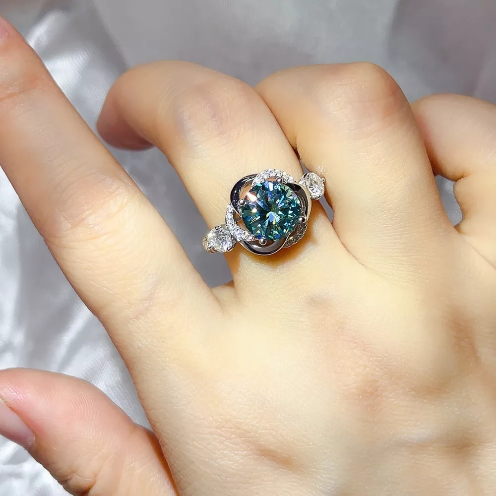 3 Carat 925 Sterling Silver Moissanite Ring