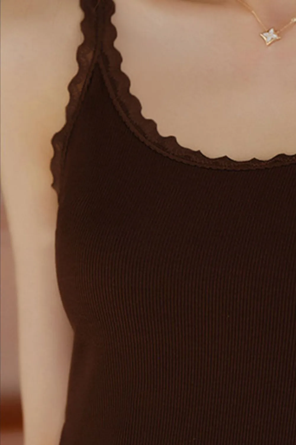 Lace Trim Scoop Neck Cami Top, image 21