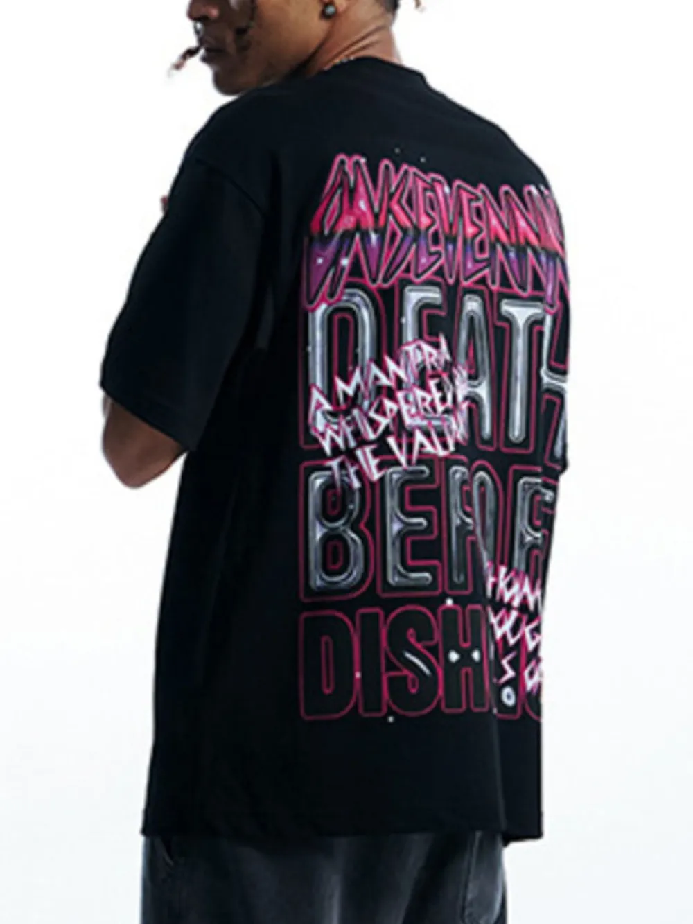 Men's Short Sleeve Graphic Oversized T-Shirt, image 2