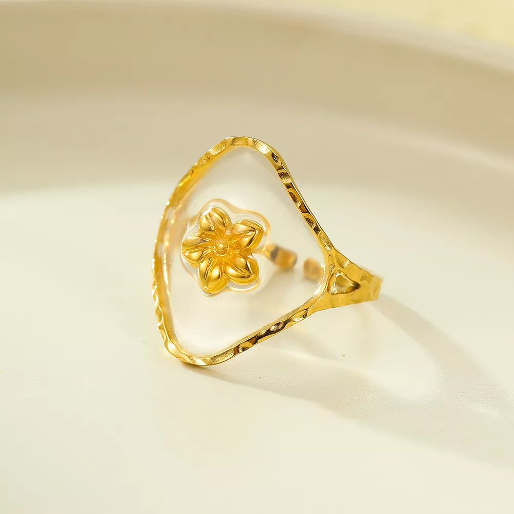 18K Gold-Plated Adjustable Open Ring