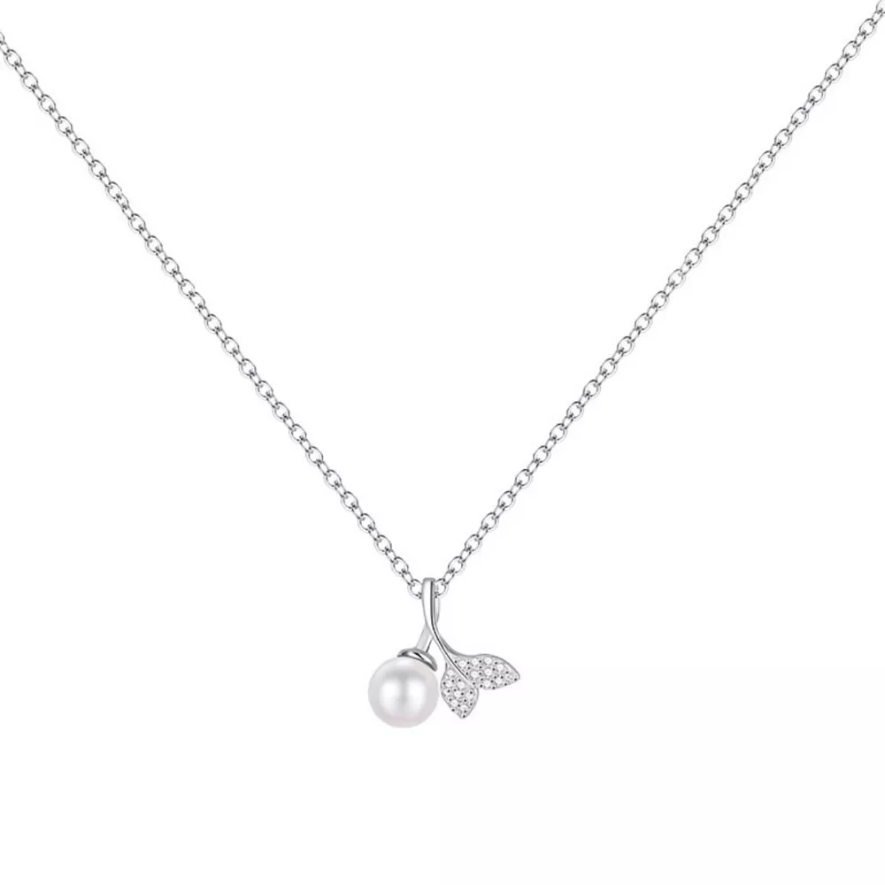 Pearl Mermaid Tail Pendant Necklace, image 3