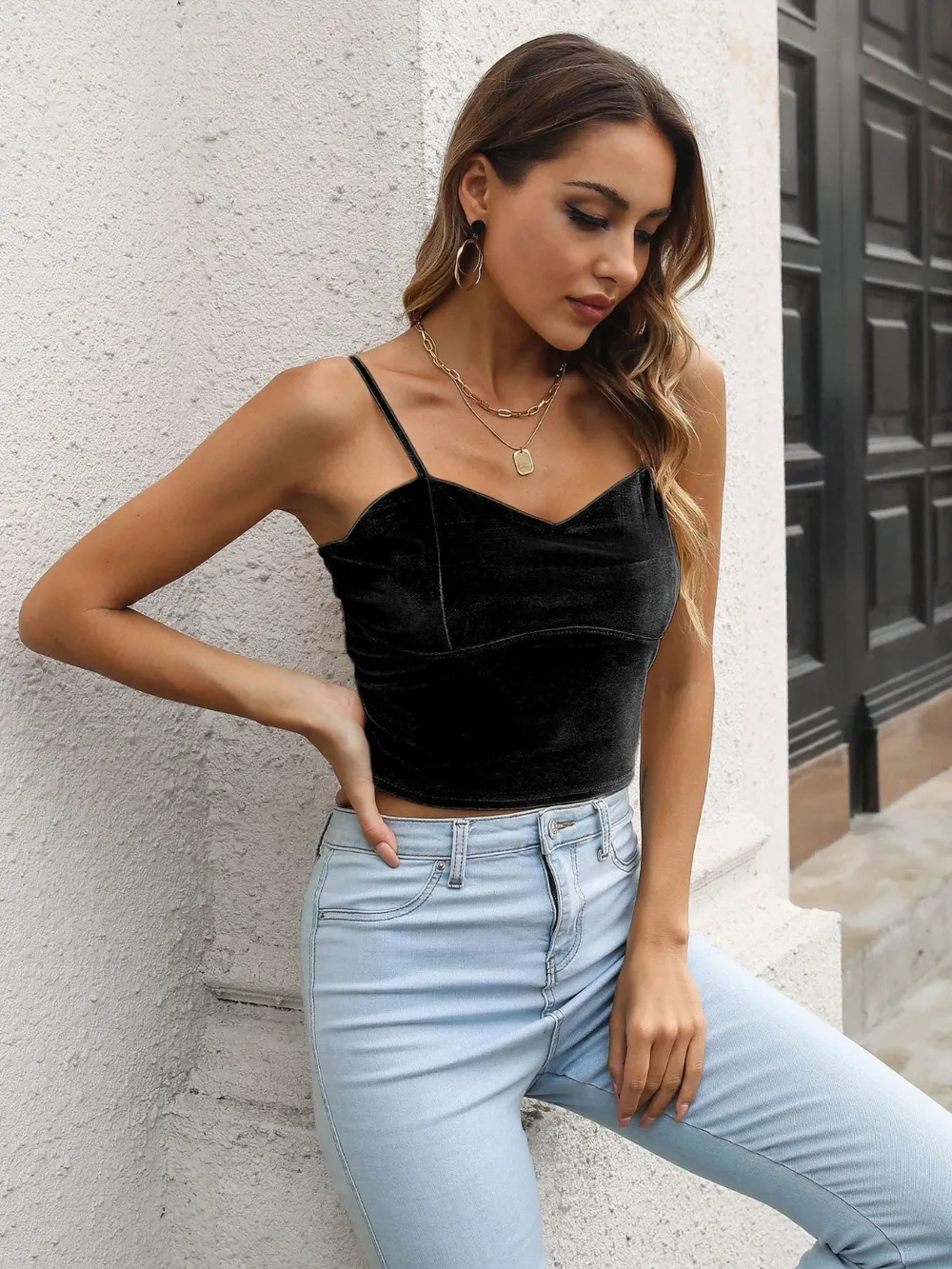 Sweetheart Neck Cropped Cami, image 2
