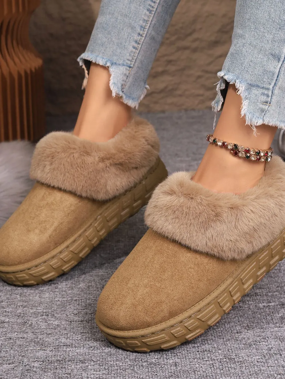 Faux Fur Lined Suede Winter Boots, image 7