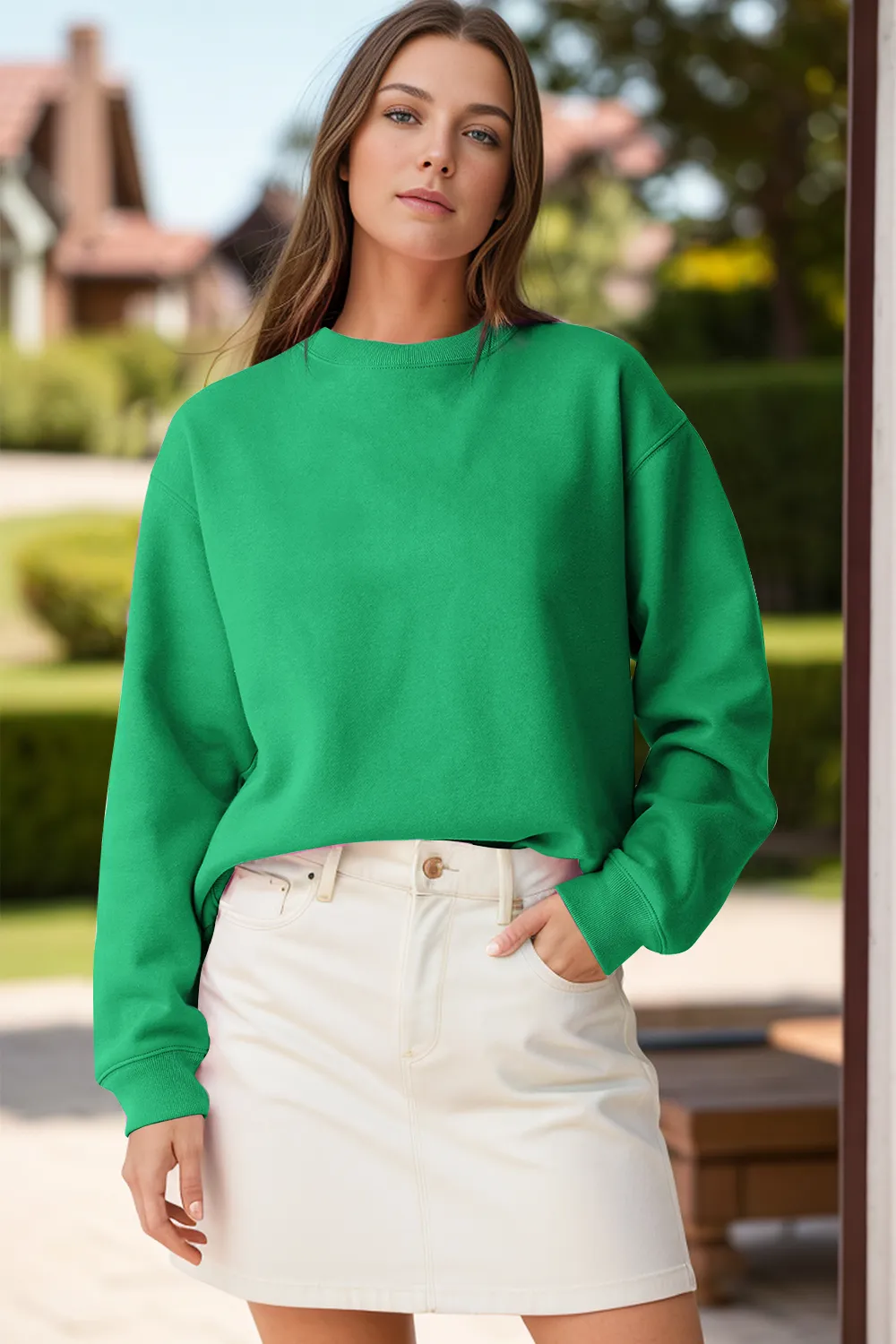 Round Neck Long Sleeve Sweatshirt, image 5
