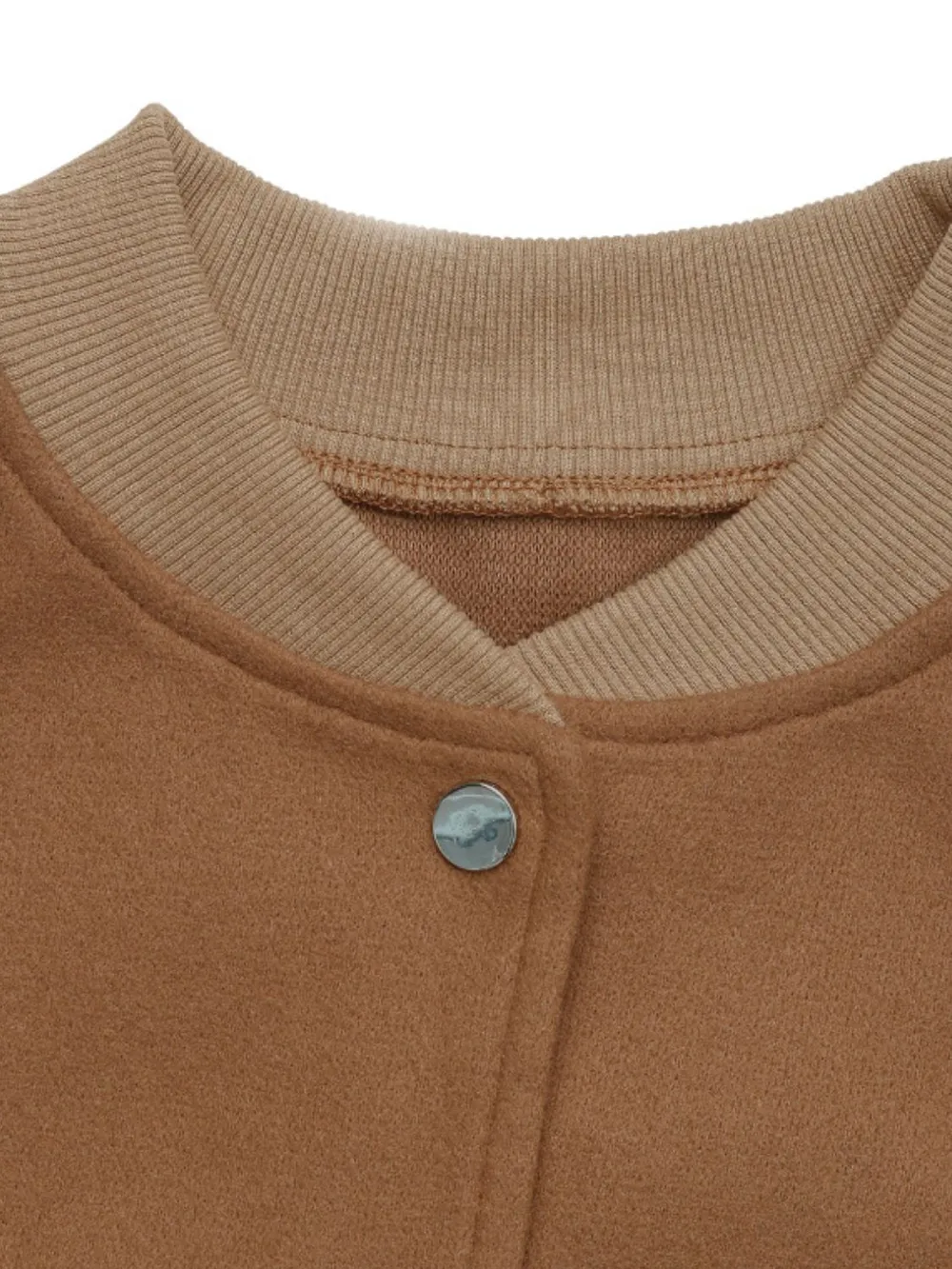 Baseball Collar Snap Down Long Sleeve Jacket, image 3