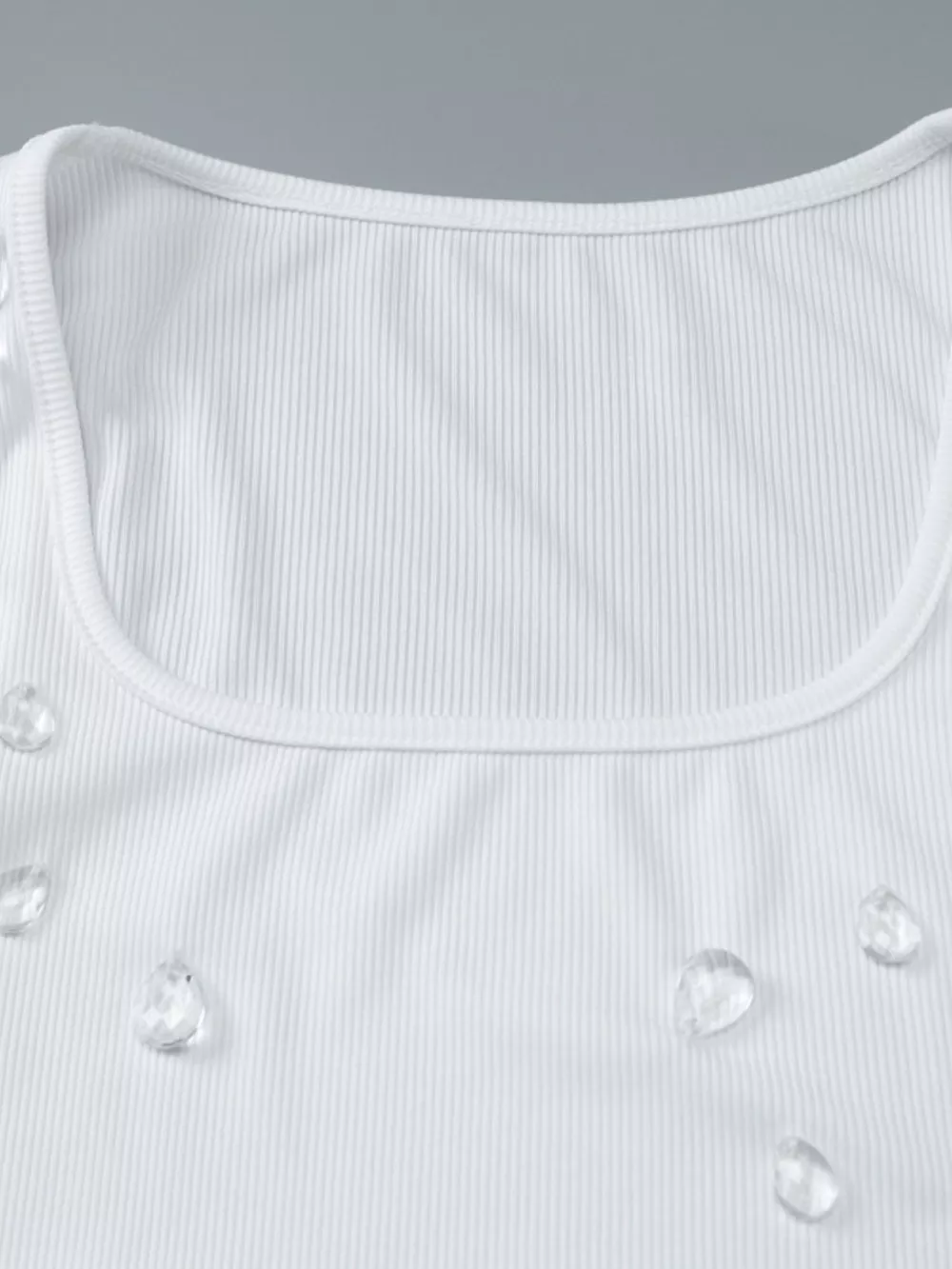 Bead Embellished Square Neck Tank, image 7