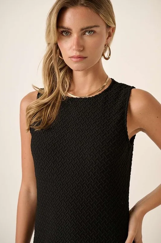 Side Slit Round Neck Sleeveless Dress, image 5
