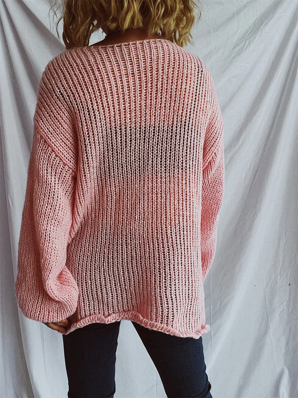 Boat Neck Dropped Shoulder Sweater, image 8