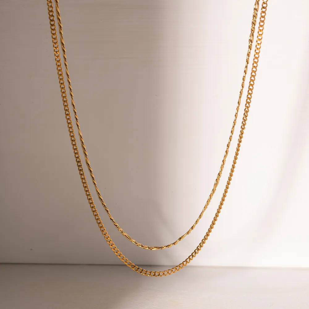 Stainless Steel Double-Layered Necklace, image 3