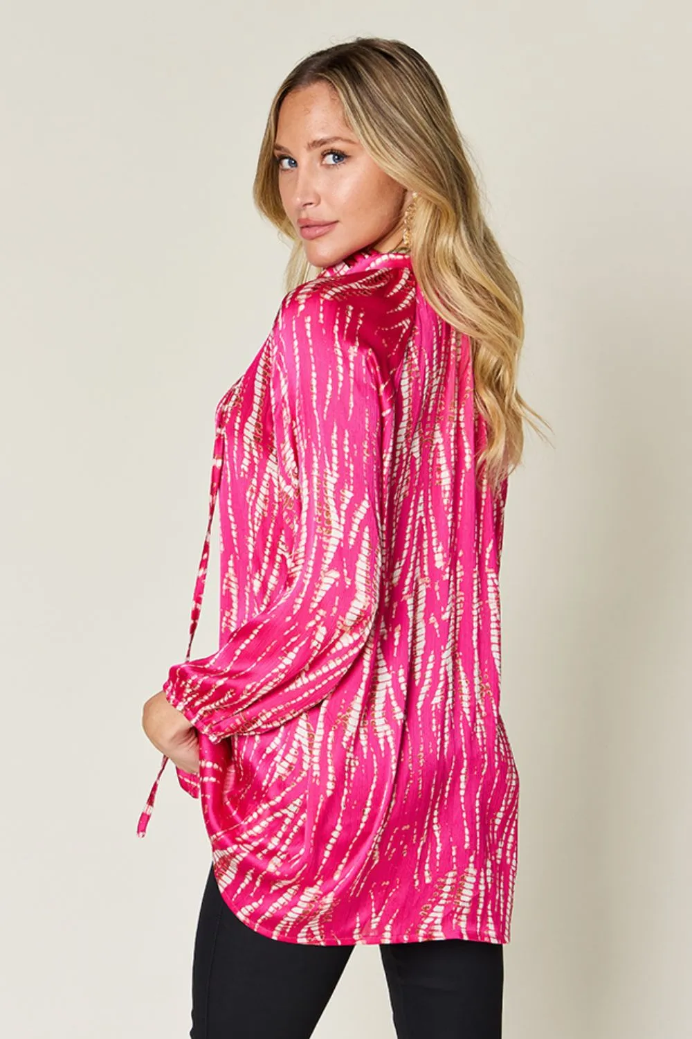 Full Size Printed Button Up Long Sleeve Shirt, image 5