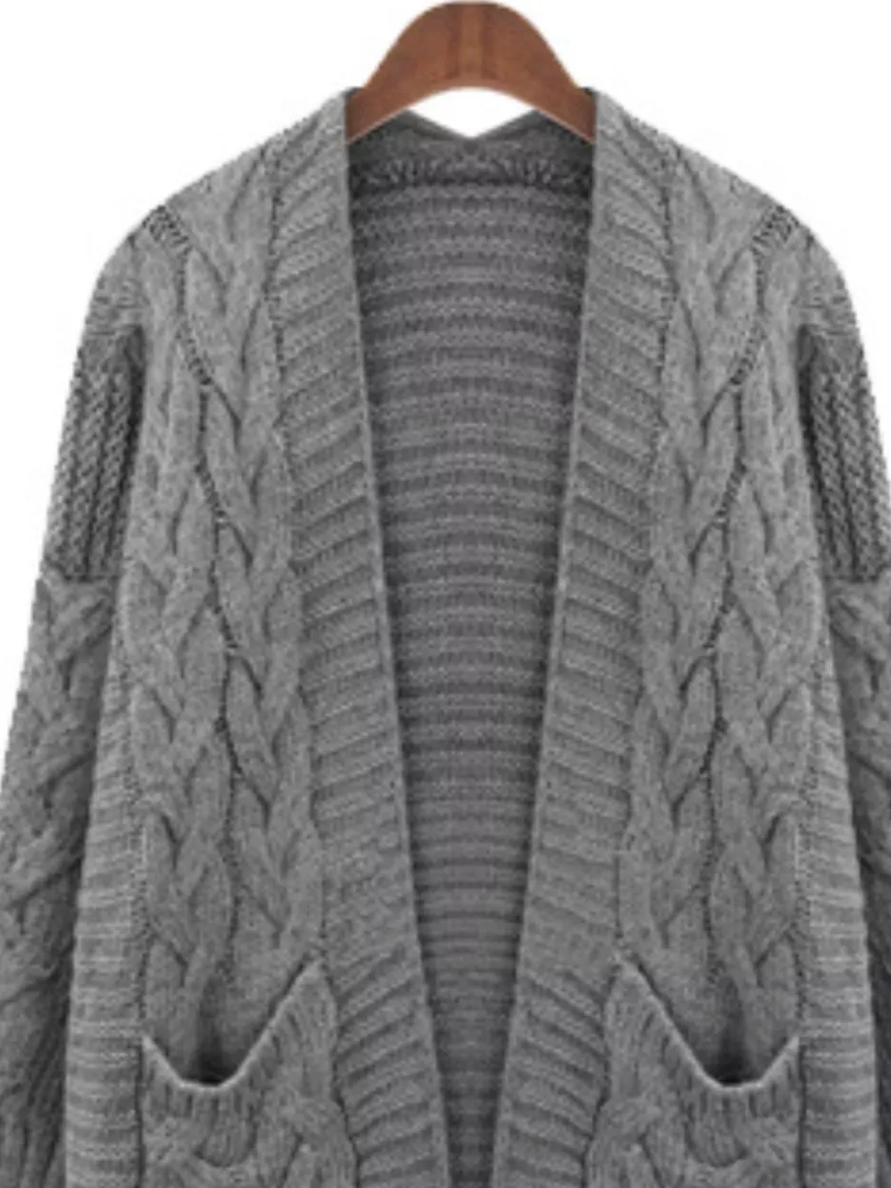 Chunky Knit Open Front Cardigan, image 4