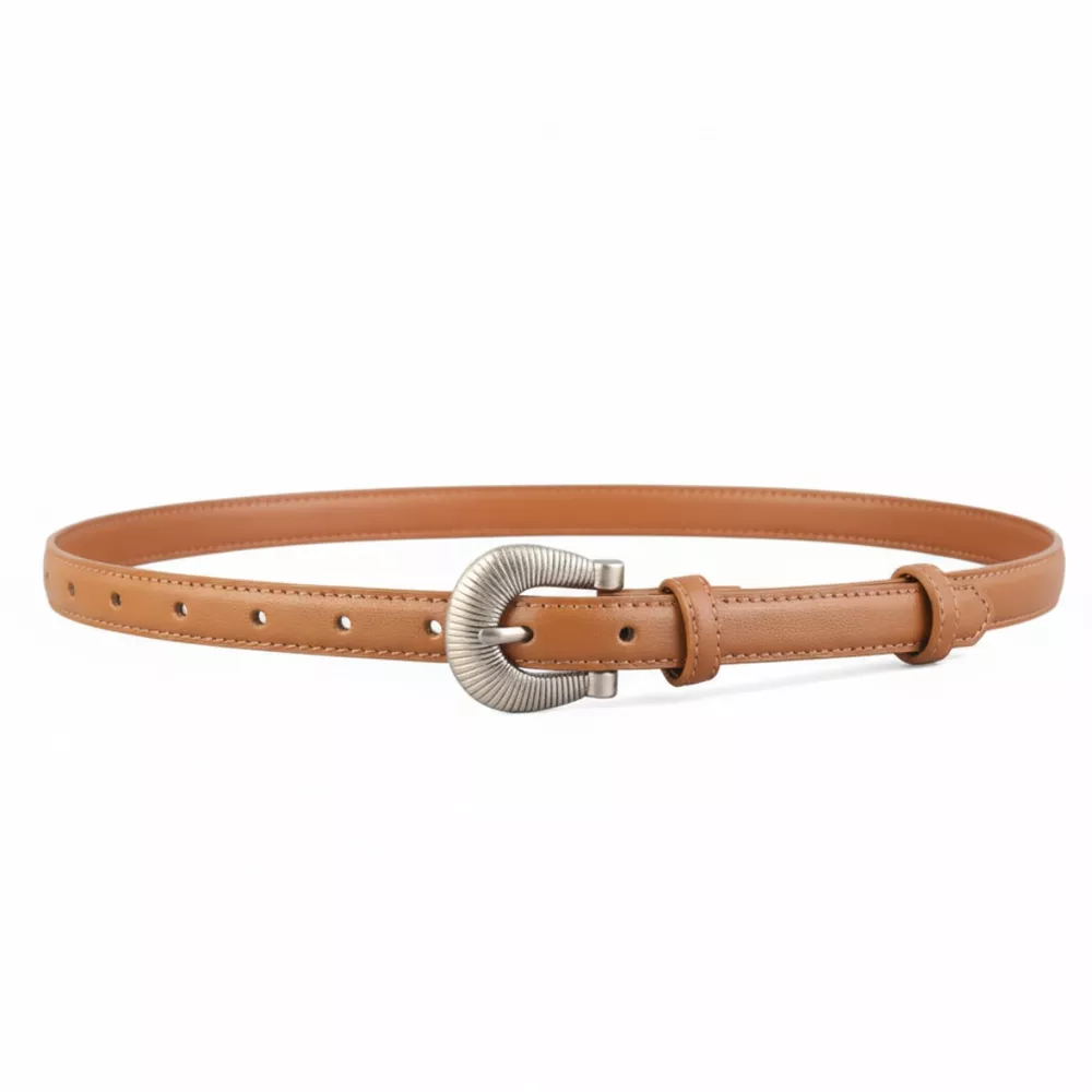 Skinny Belt with Silver Buckle, image 5