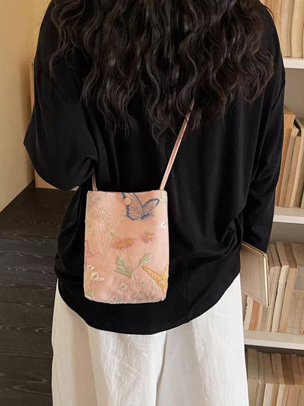 Embroidered Lightweight Crossbody Bag, image 9