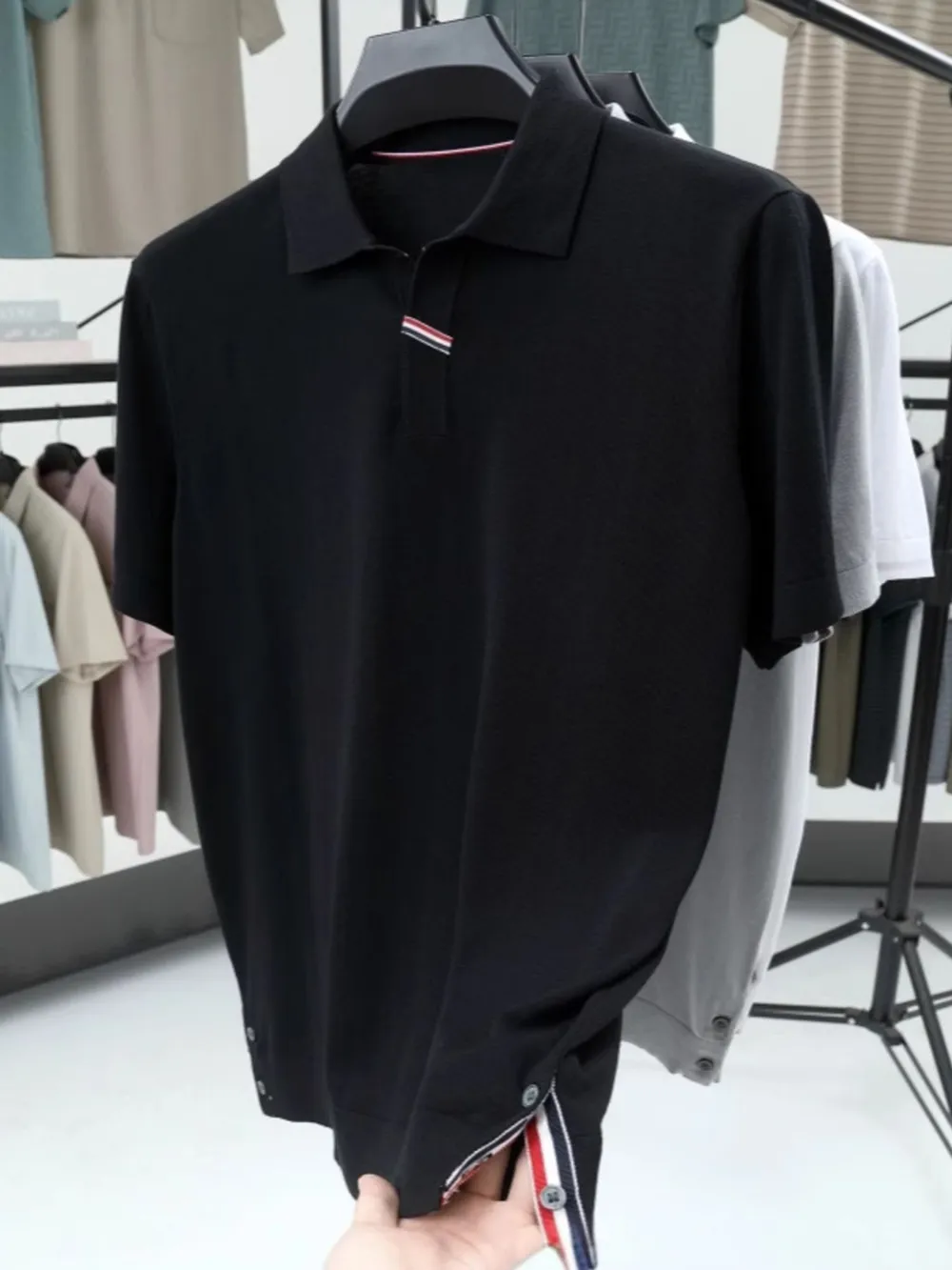Men's Plus Size Collared Neck Short Sleeve Polo