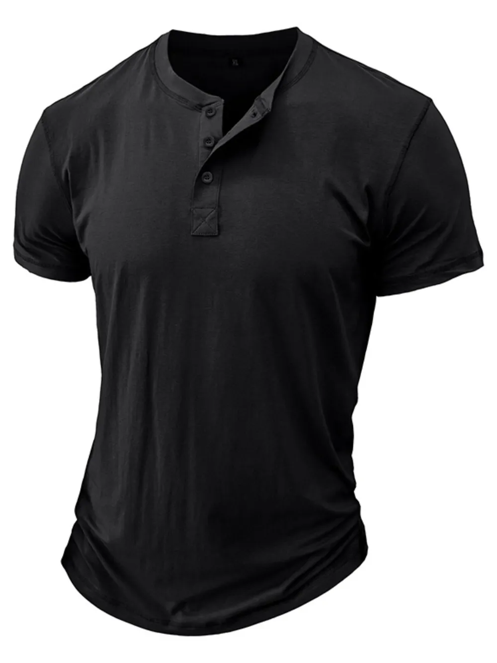 Men's Classic Henley Short Sleeve Polo T-Shirt, image 3