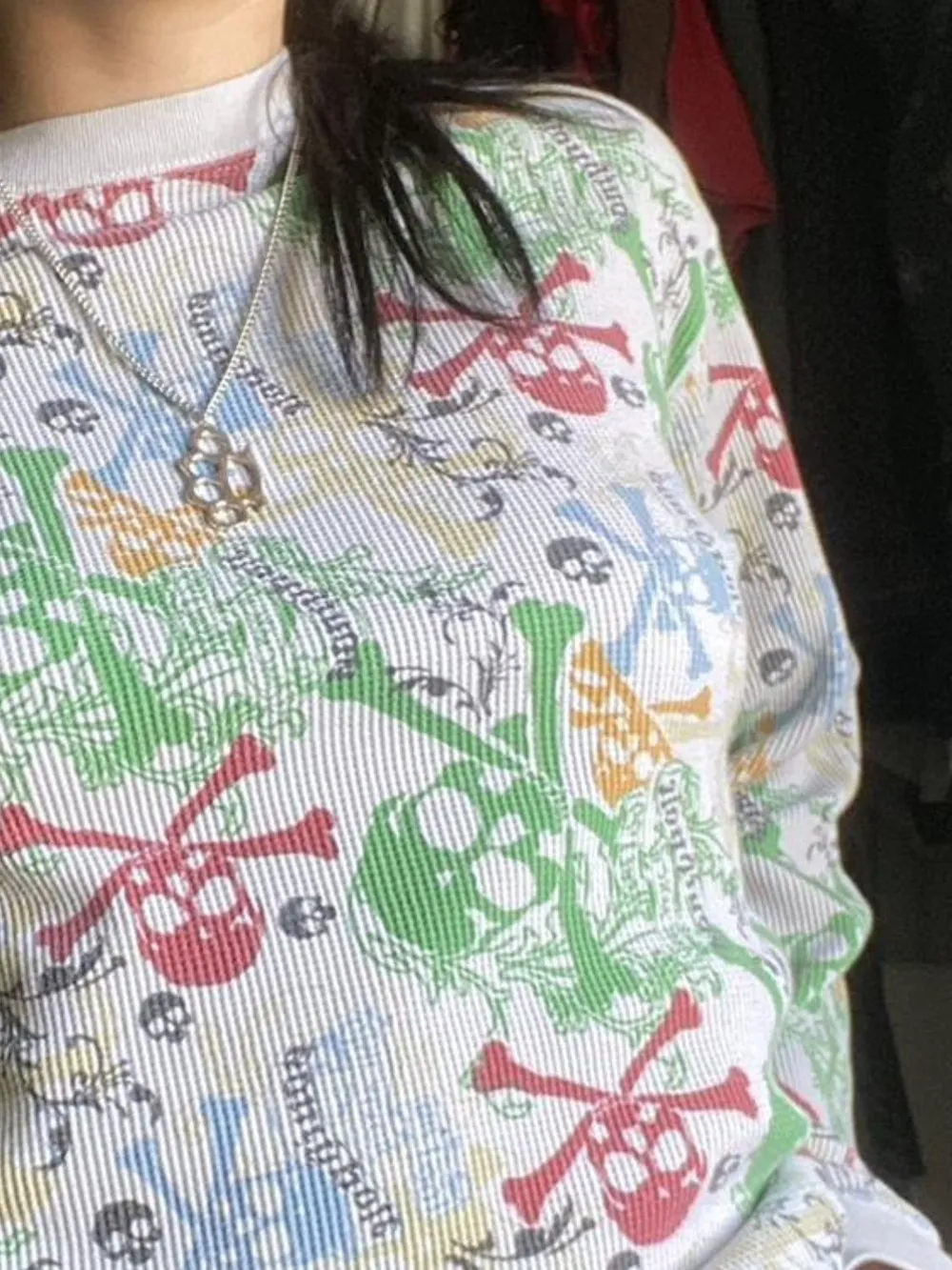 Printed Round Neck Long Sleeve T-Shirt, image 3