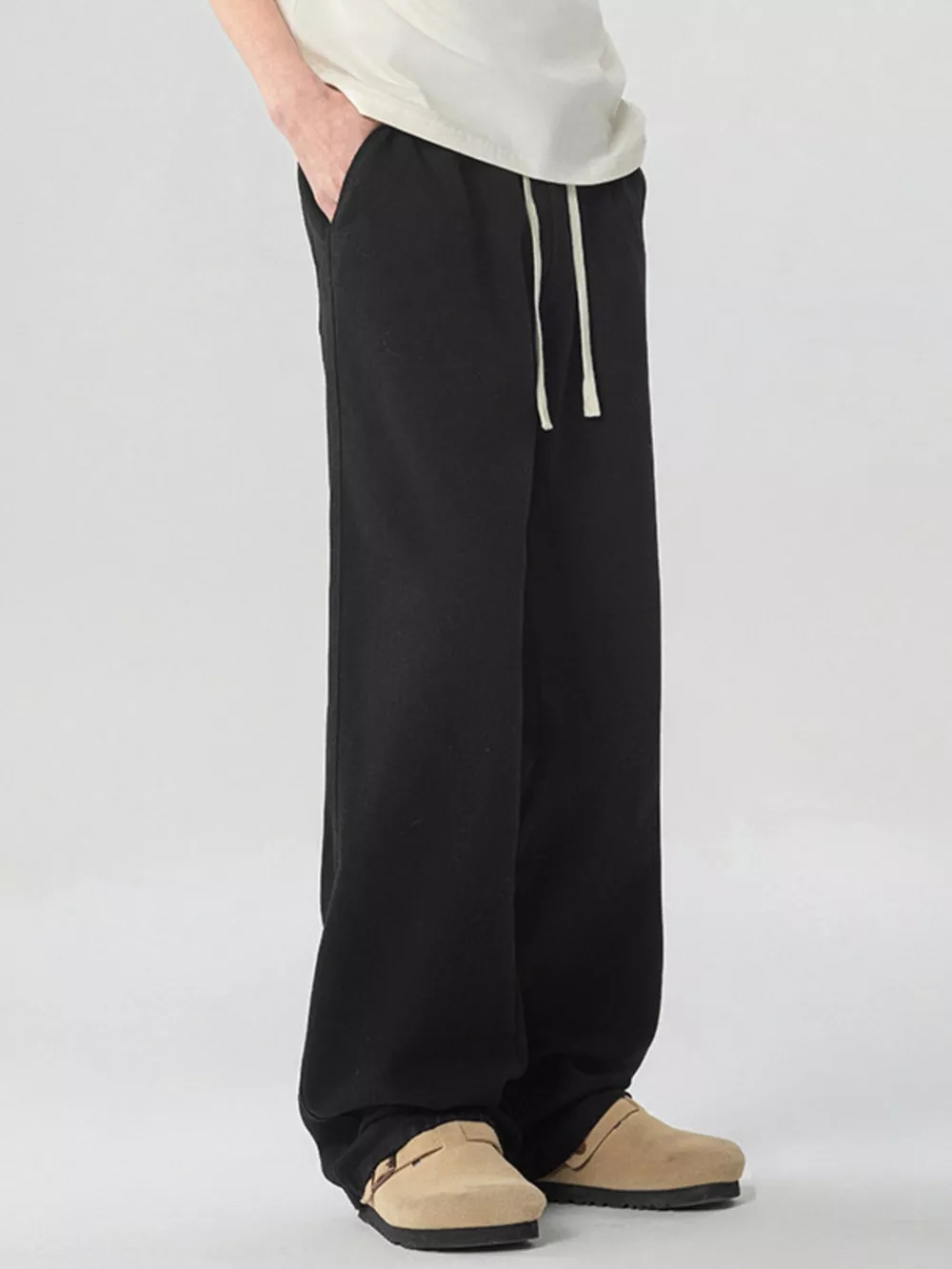 Men's Full Size Loose Fit Drawstring Linen Pants Plus Size, image 7