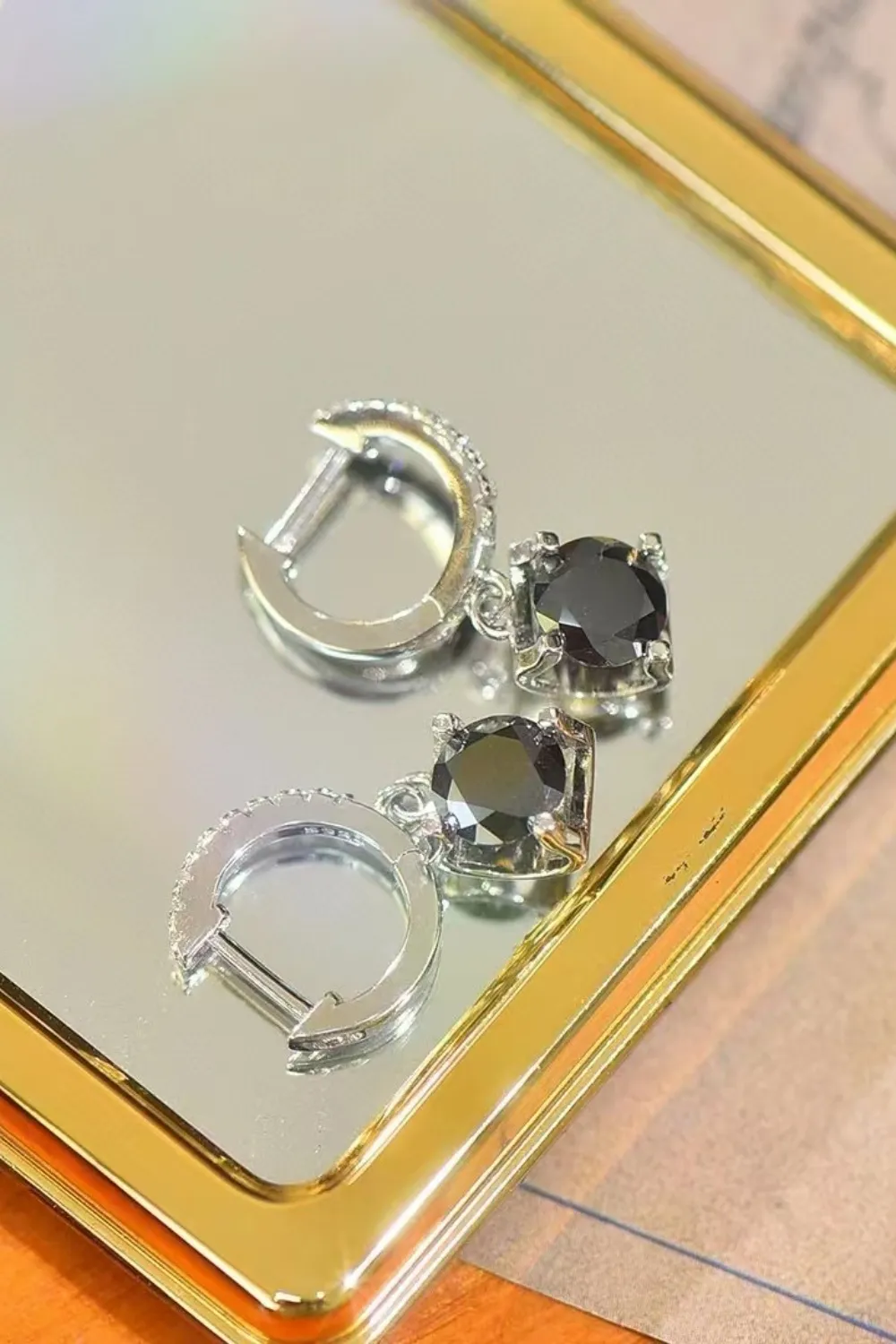 2 Carat Moissanite 925 Sterling Silver Drop Earrings, image 2
