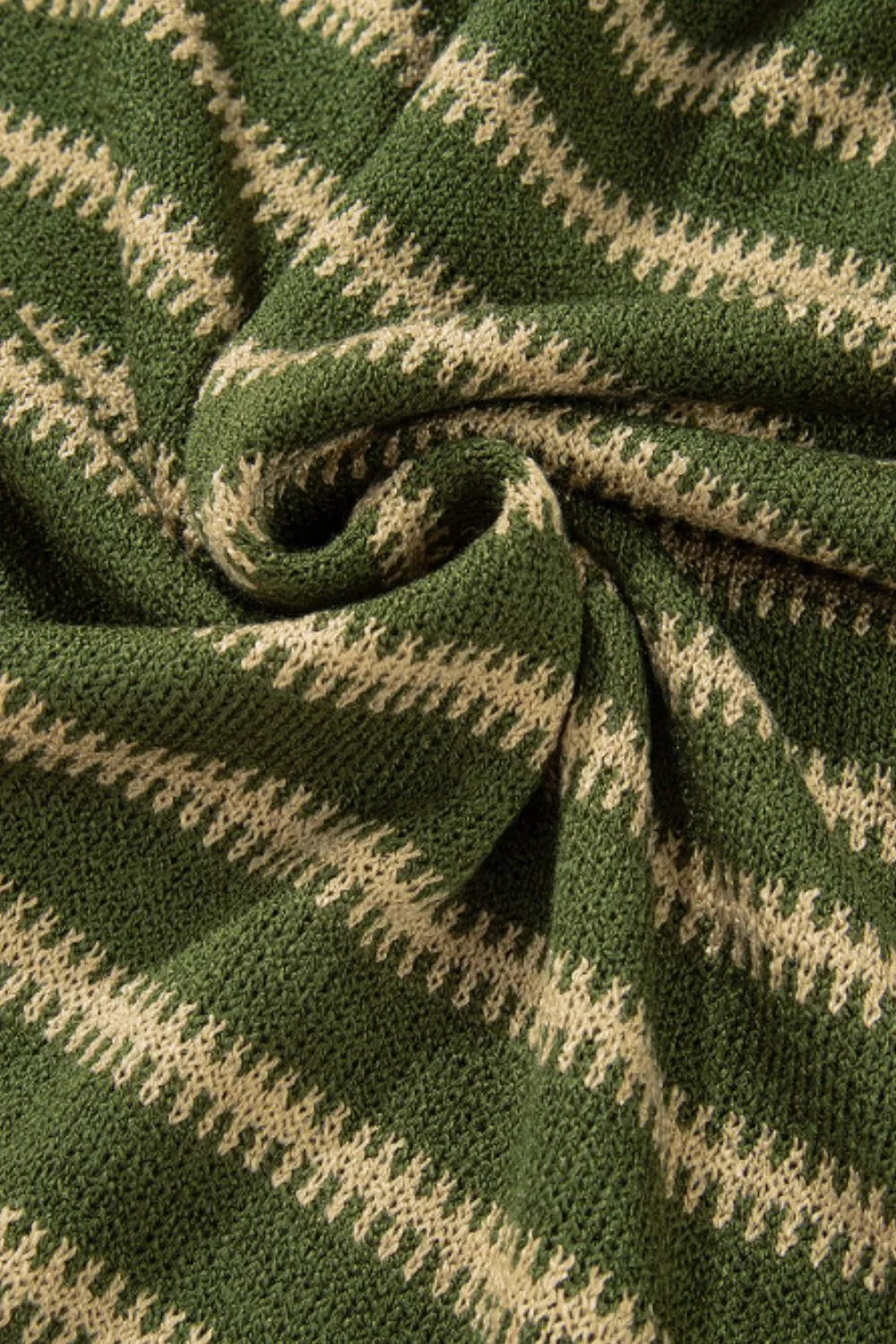 Striped Round Neck Dropped Shoulder Sweater, image 4