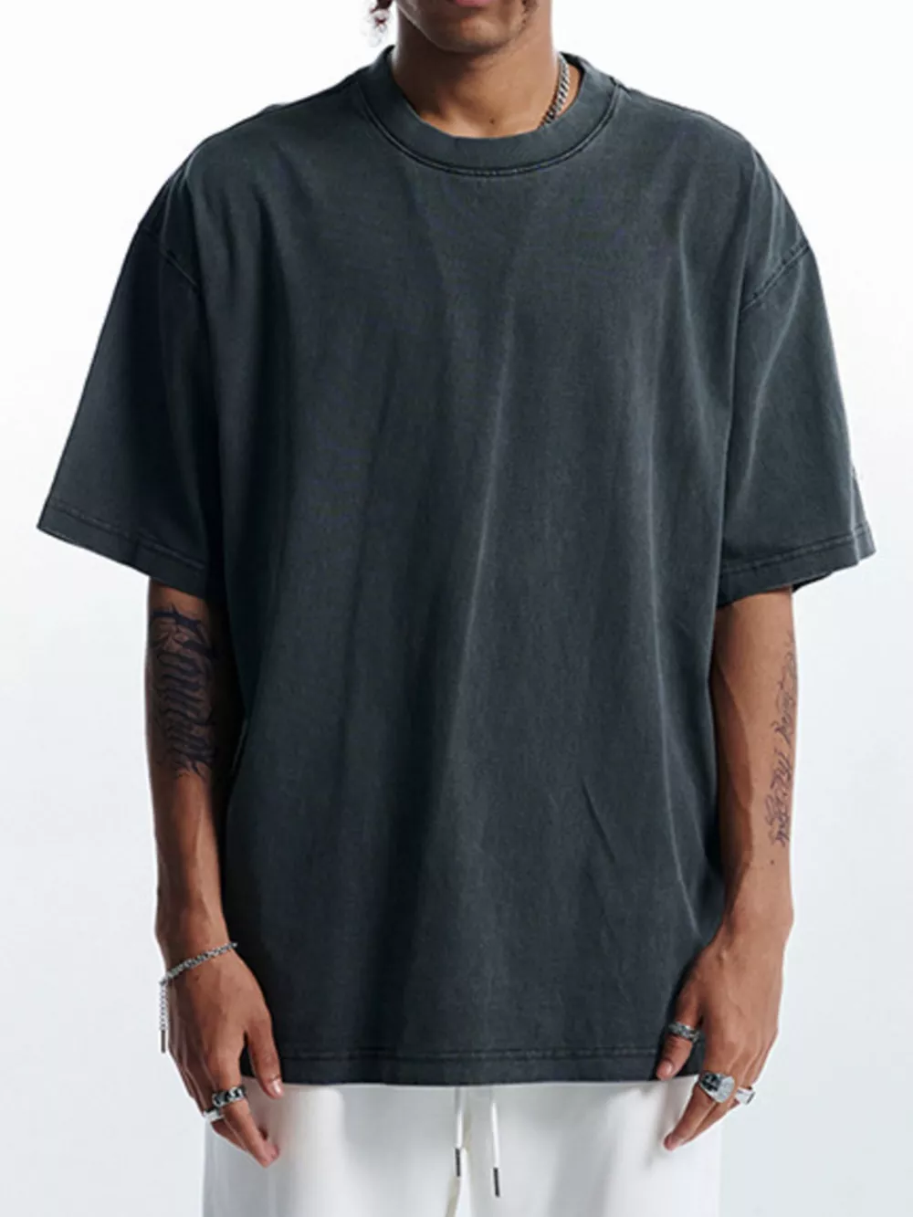 Men's Round Neck Short Sleeve T-Shirt, image 3