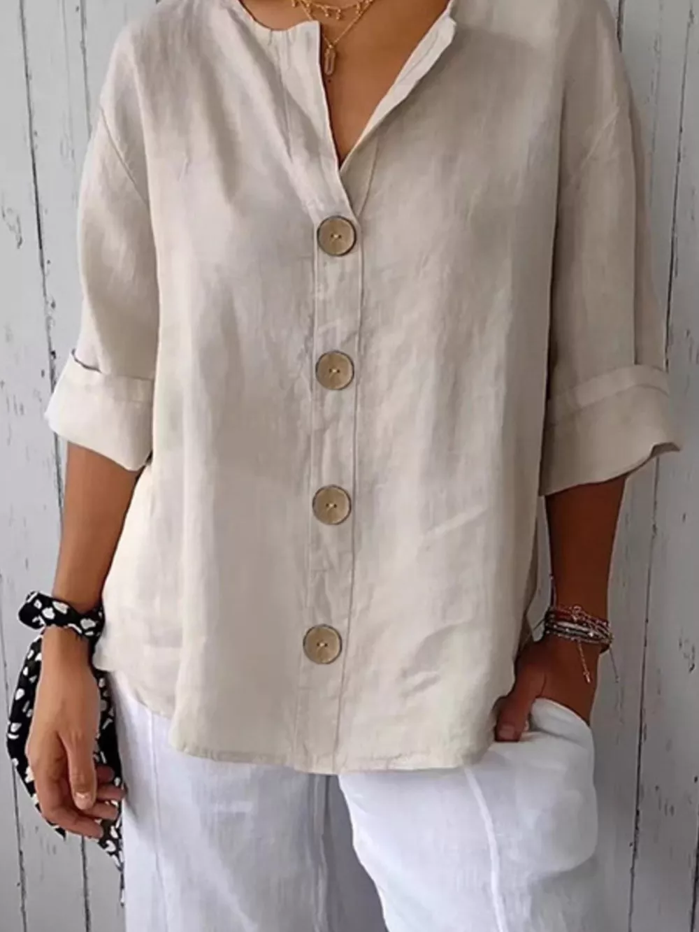Casual Loose Button-Down Shirt, image 5