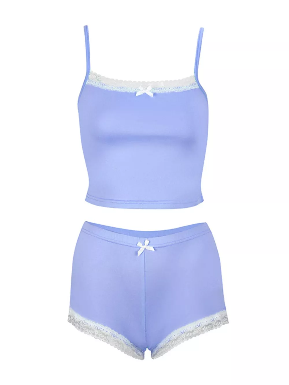 Lace Trimmed Cami and Shorts Set, image 3