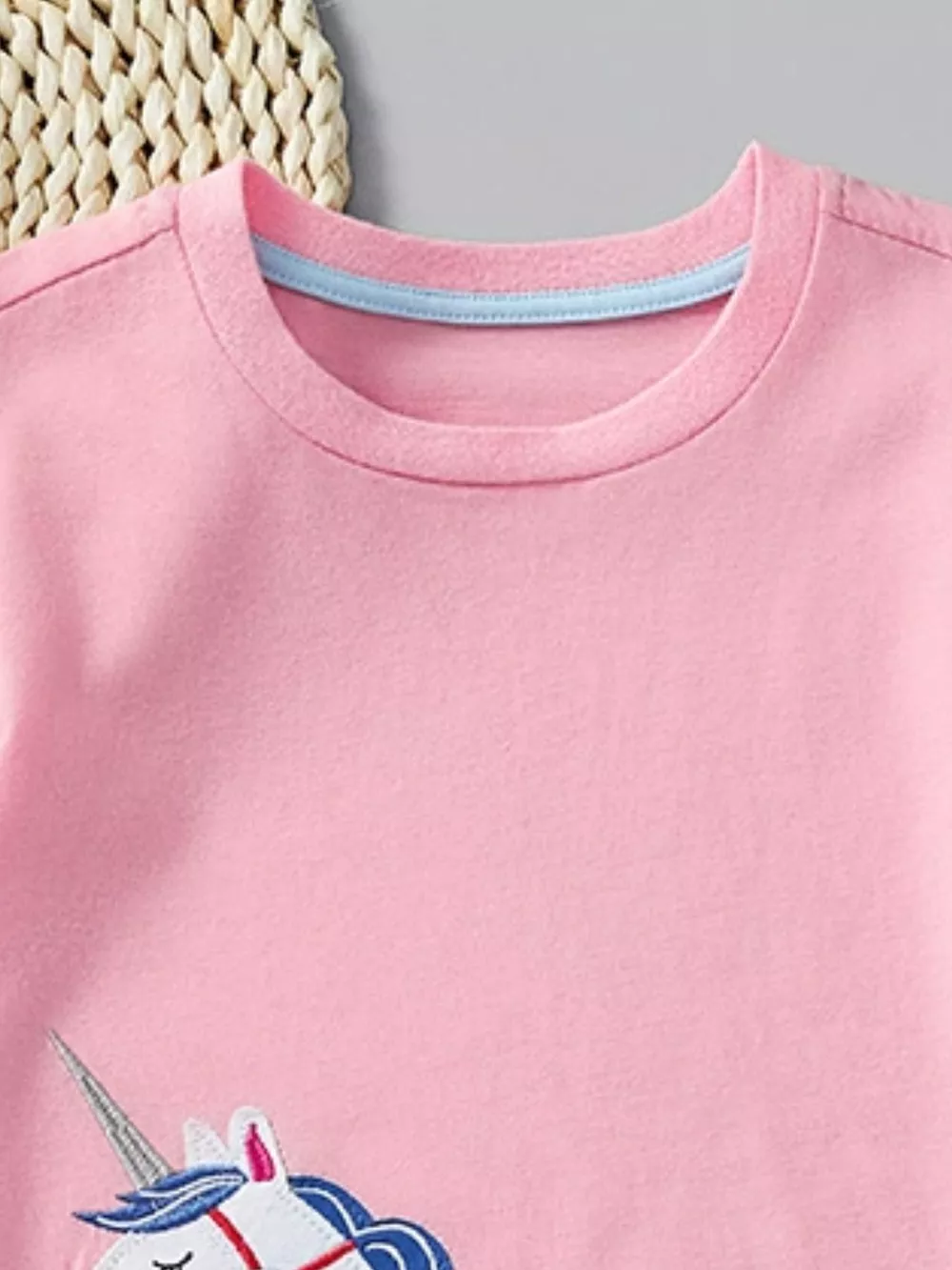 Children's Unicorn Embroidered Ruffle Sleeve T-Shirt, image 2