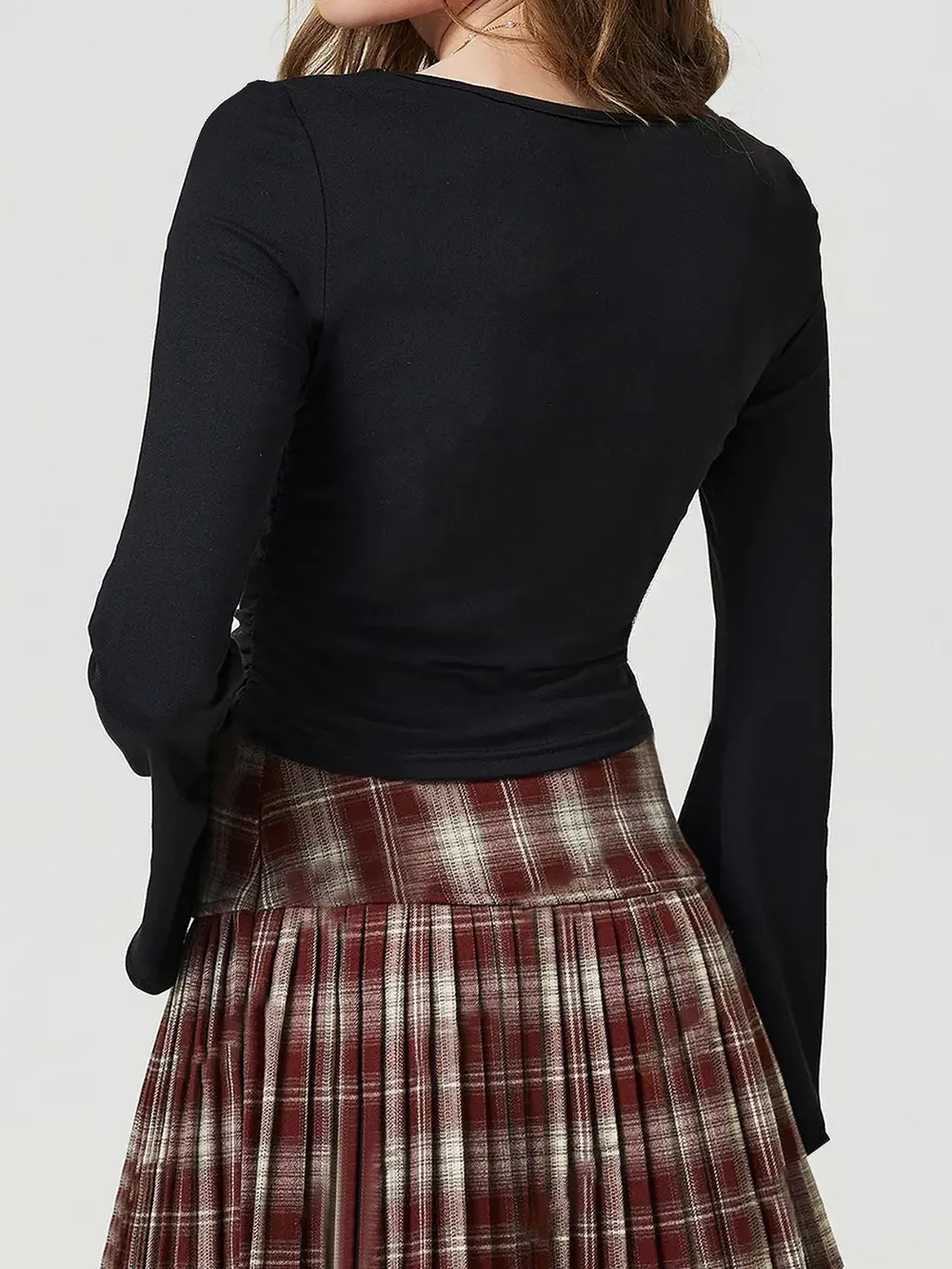 Square Neck Flare Sleeve T-Shirt, image 2