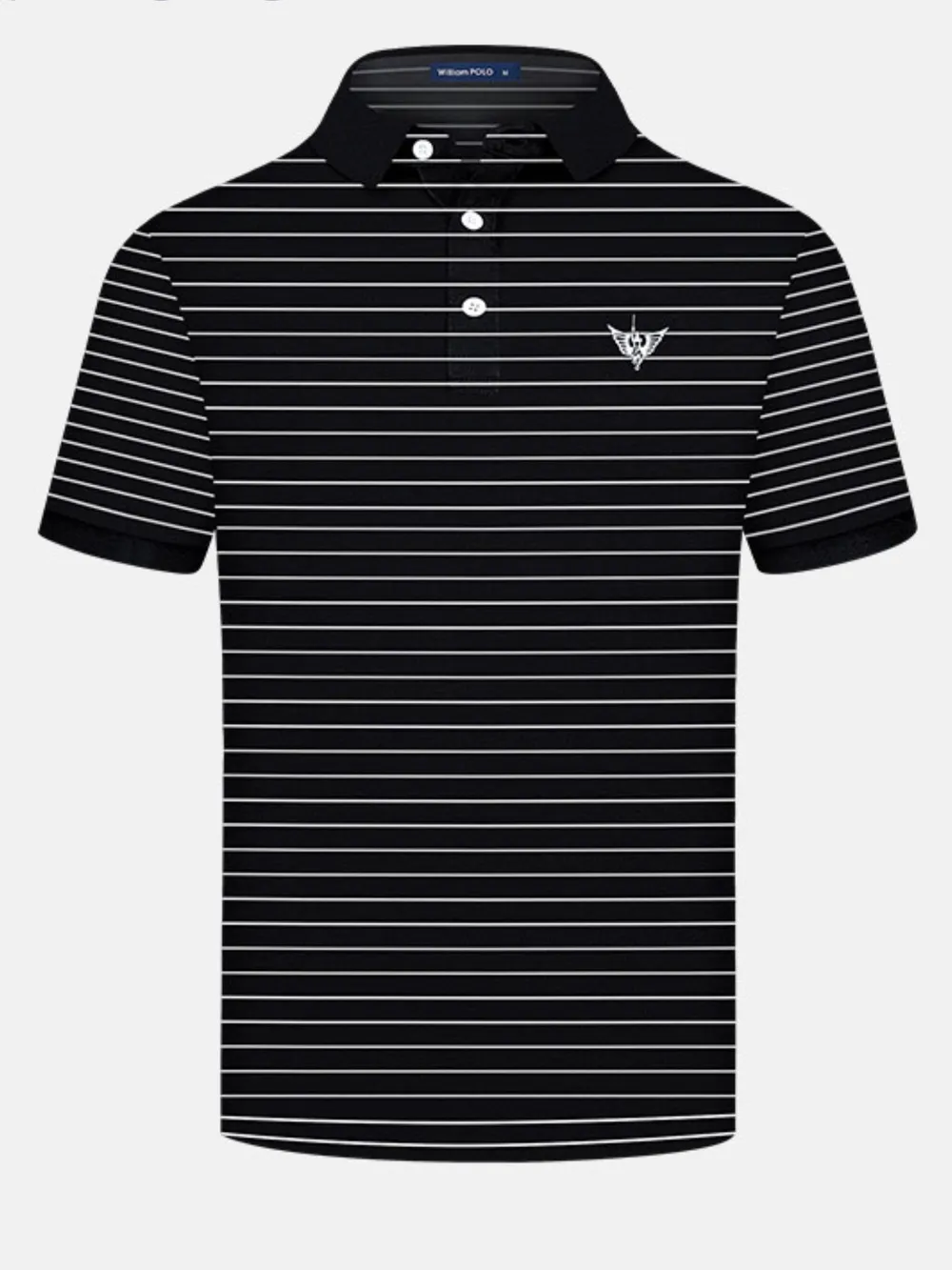 Men's Plus Size Striped Short Sleeve Polo Shirt, image 4