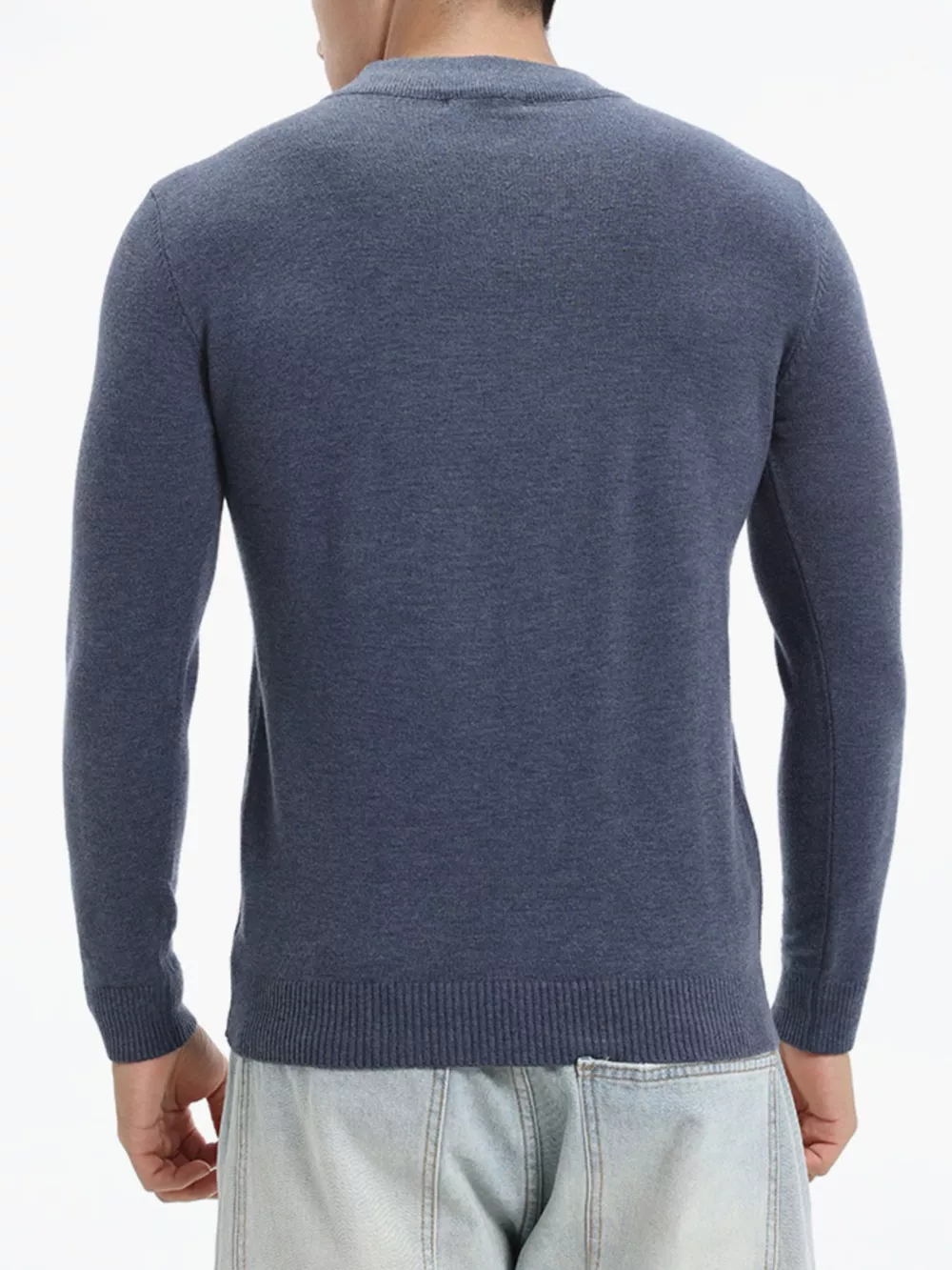 Men's Plus Size Slim-Fit Mock Neck Knit Top, image 4