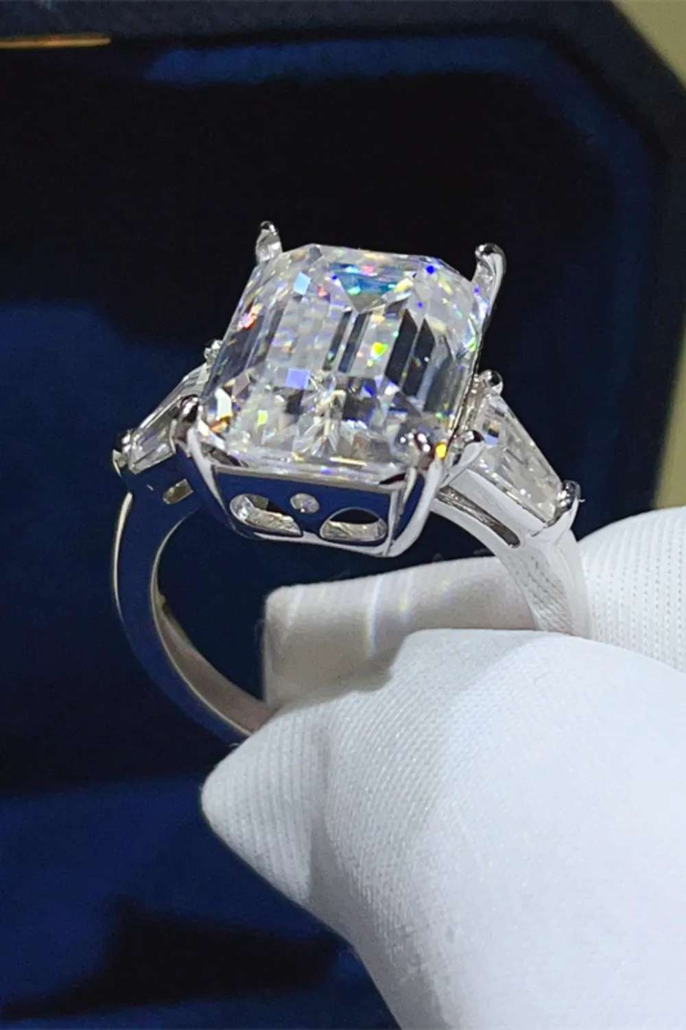 10 Carat Moissanite 925 Sterling Silver Ring, image 4
