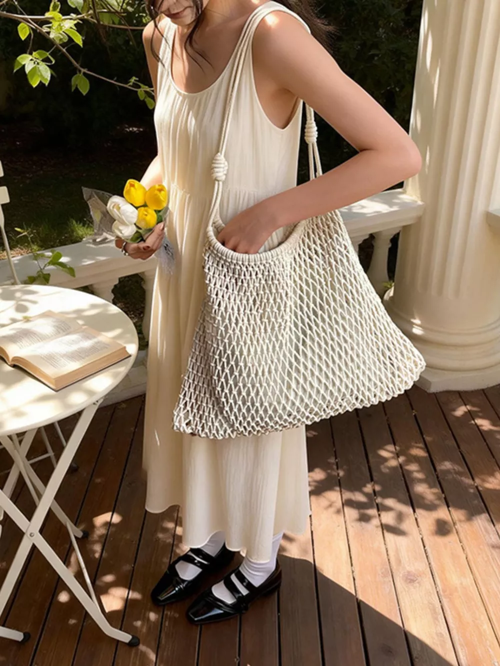 Woven Net Shoulder Bag, image 3