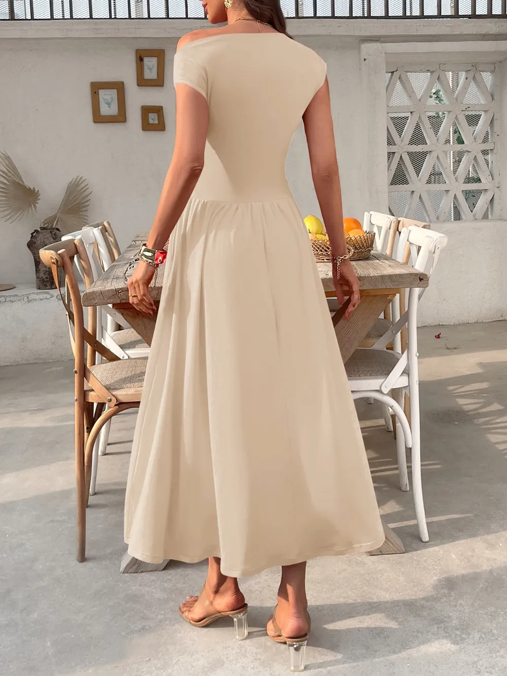 Single Shoulder Dress with Pockets, image 14
