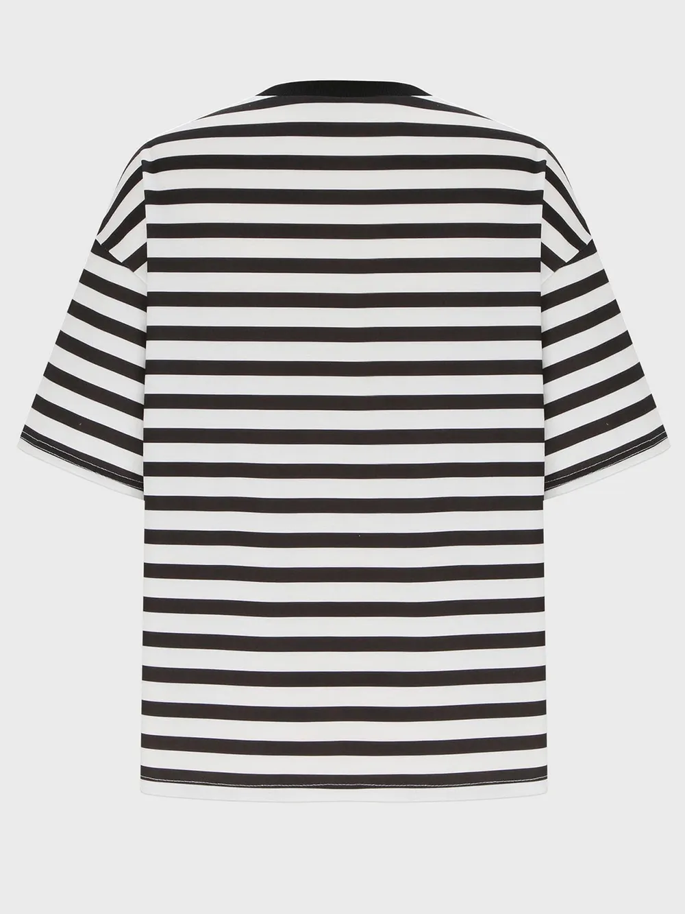 Striped Round Neck Half Sleeve T-Shirt, image 6