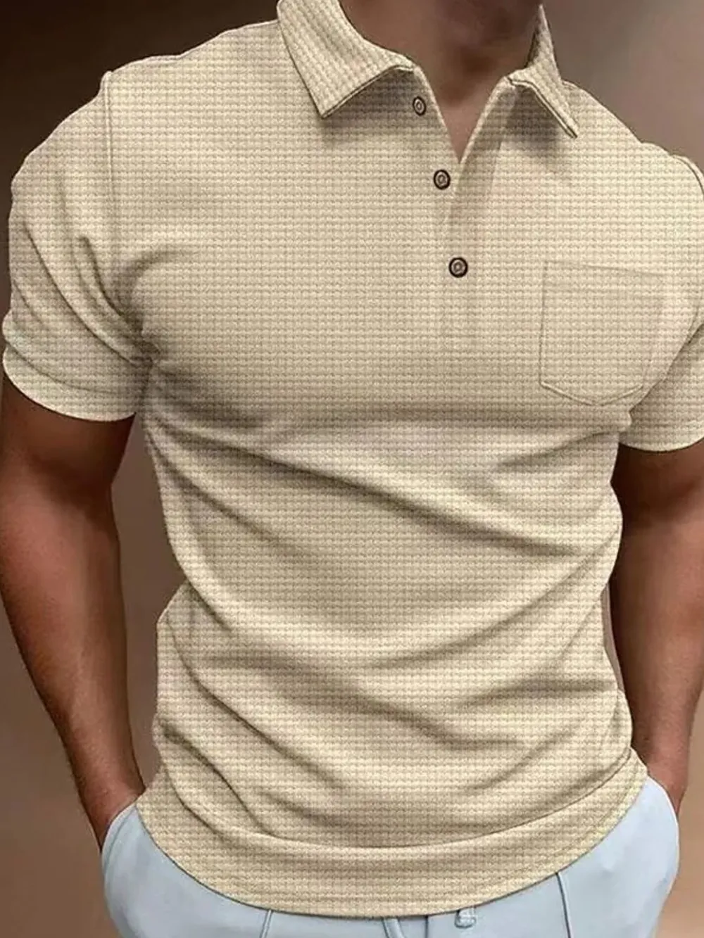 Men's Full Size Collared Neck Short Sleeve Polo Plus Size, image 3