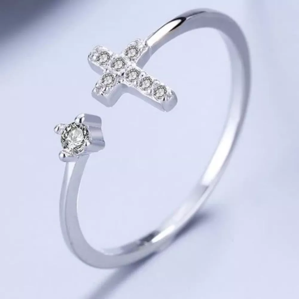 Adjustable Open Cross Ring, image 4