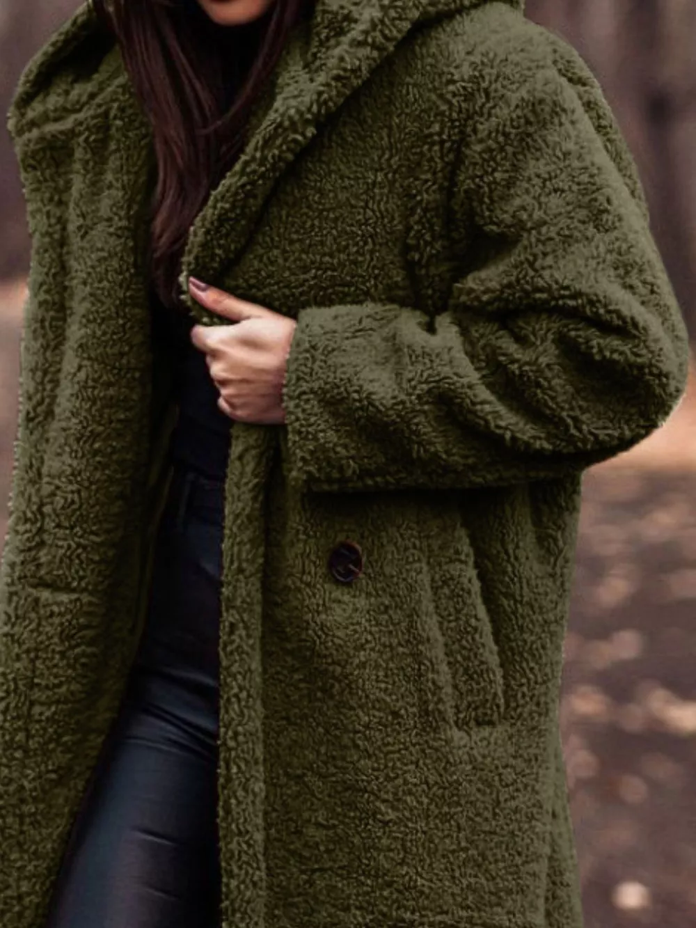 Teddy Bear Hooded Longline Outerwear, image 33
