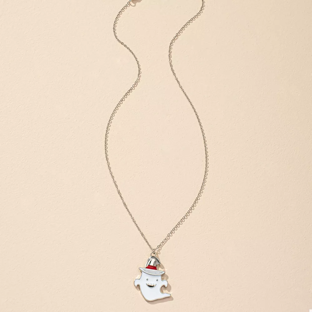 Halloween Cute Ghost Pendant Necklace, image 4
