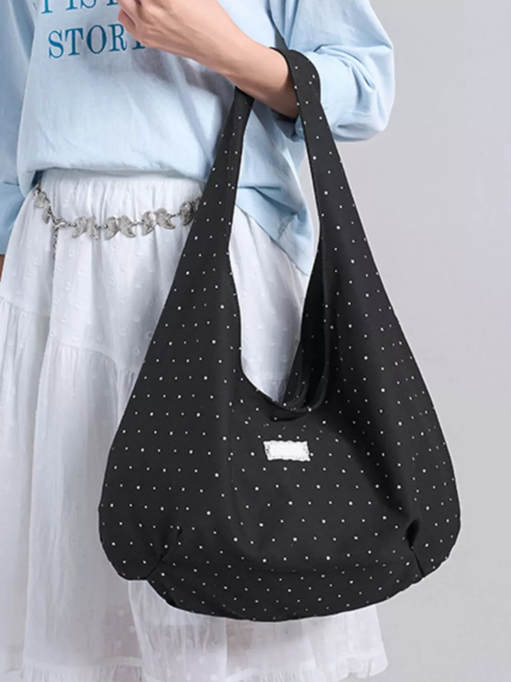 Polka Dot Casual Shoulder Bag, image 2