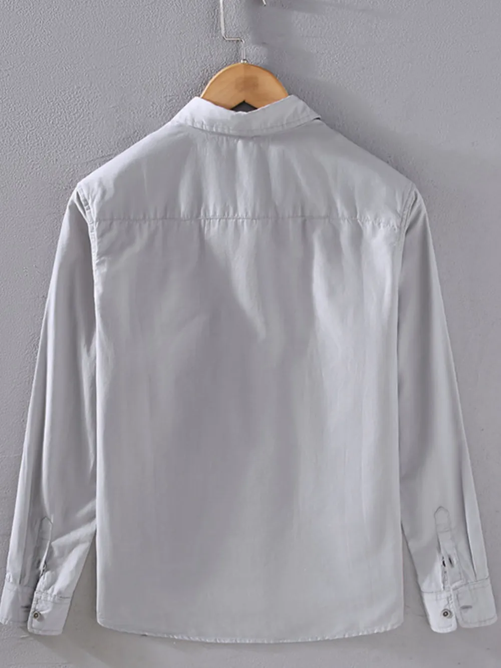 Men's Plus Size Long Sleeve Button-Up Shirt, image 3