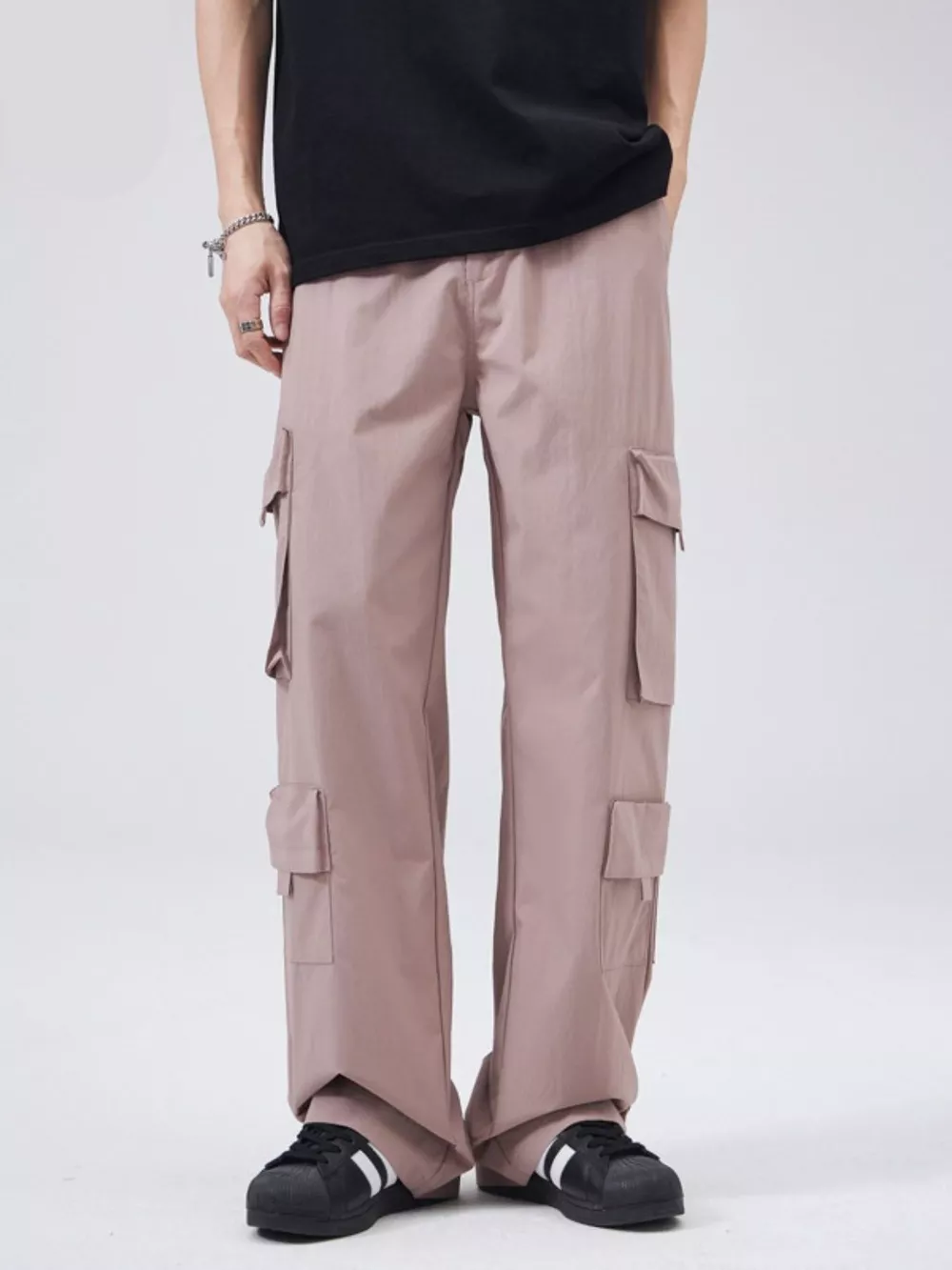 Men's Full Size Wide Leg Cargo Pants Plus Size, image 4