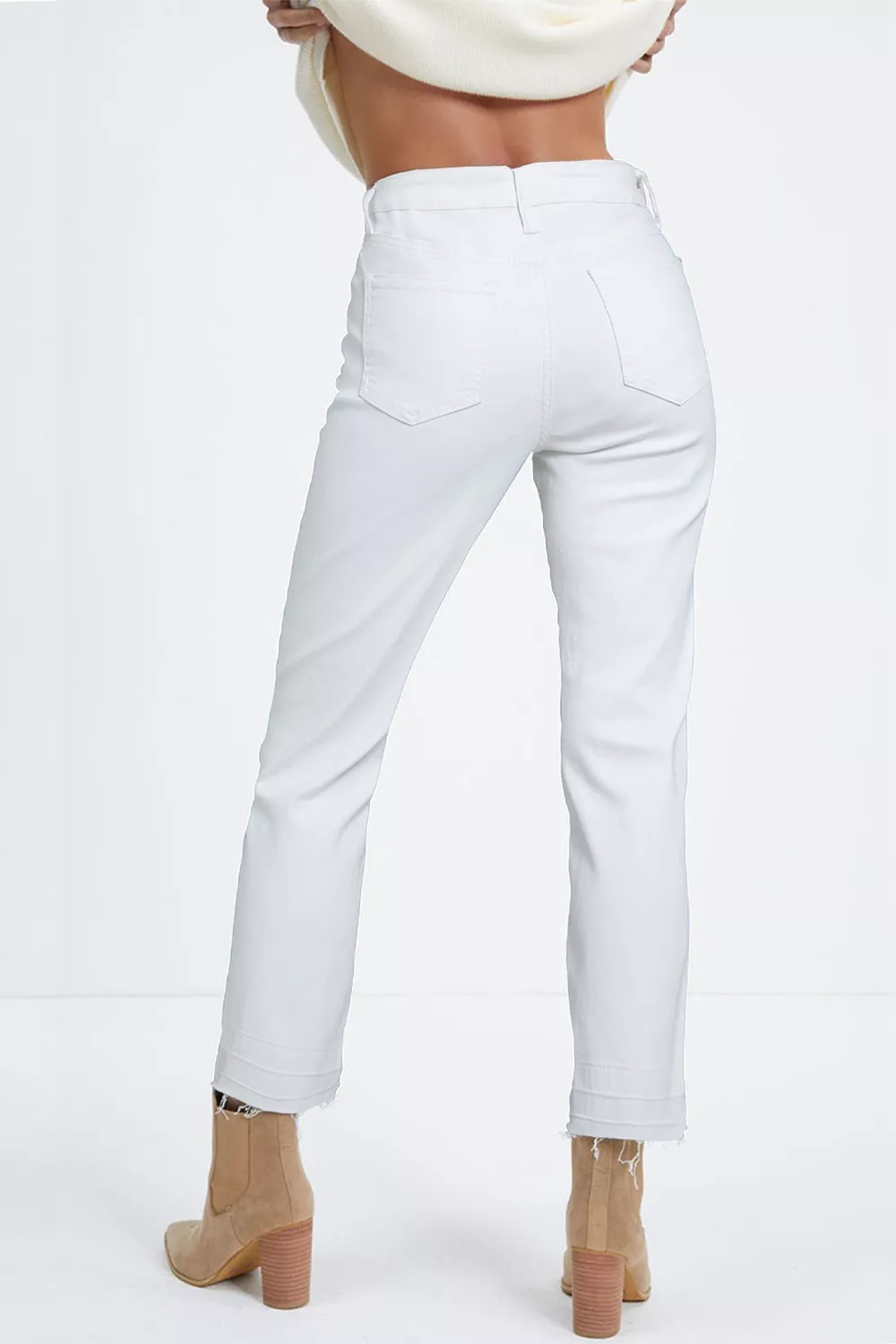 High-Waisted Straight Leg Jeans, image 2