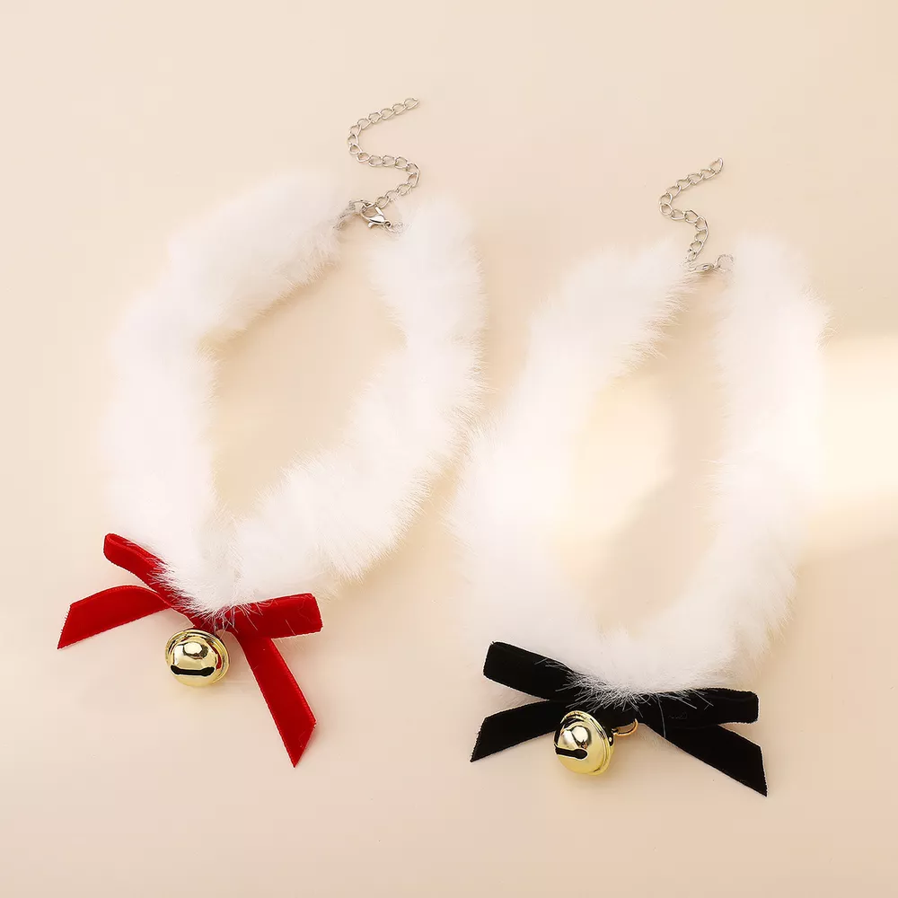 Christmas Choker Necklace with Red Bow, image 6