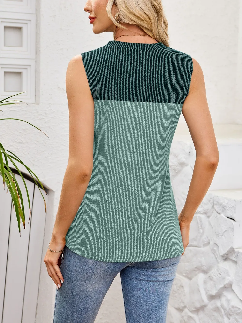 Textured Round Neck Tank, image 6