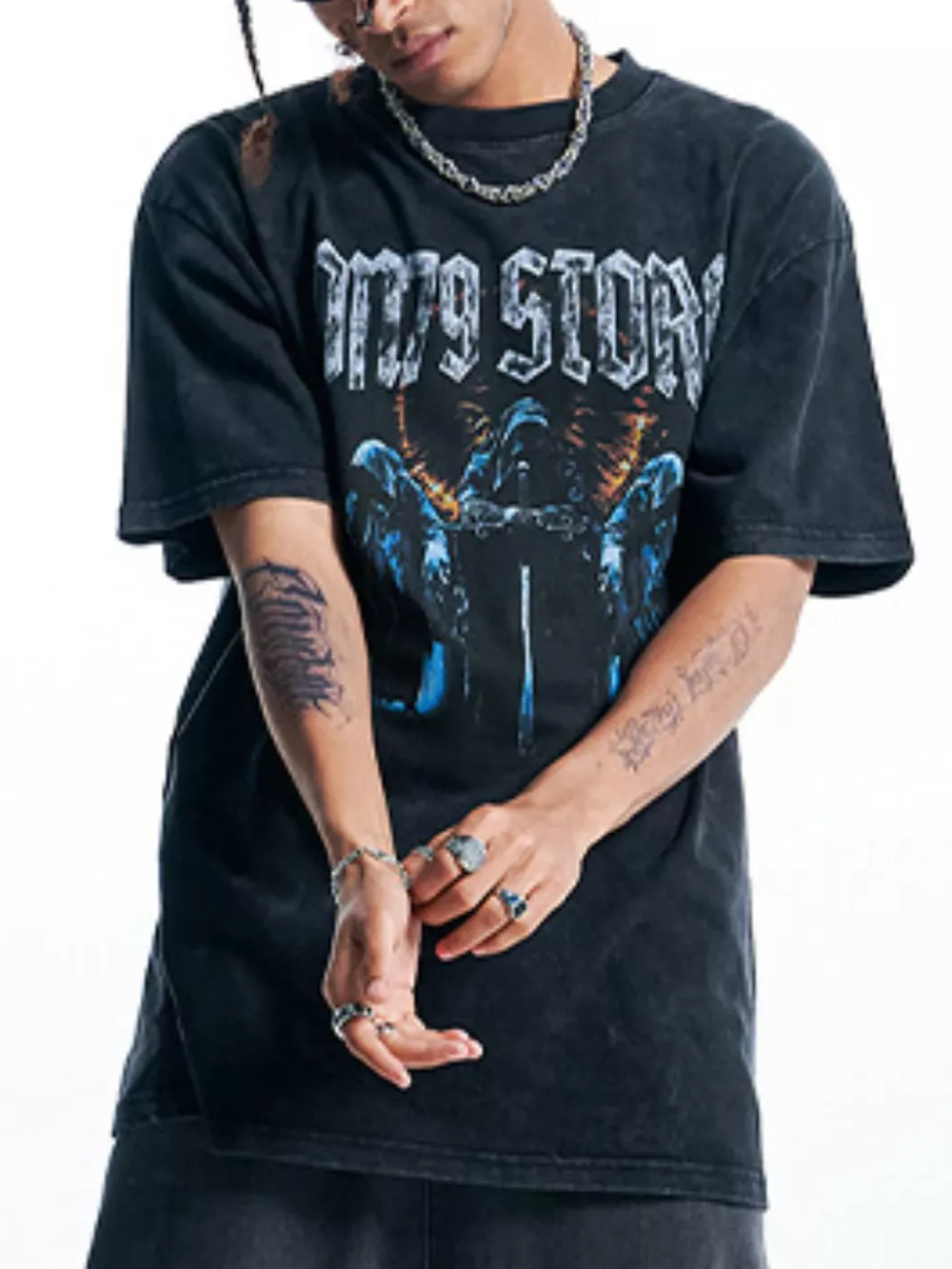 Men's Graphic Round Neck Short Sleeve T-Shirt, image 4